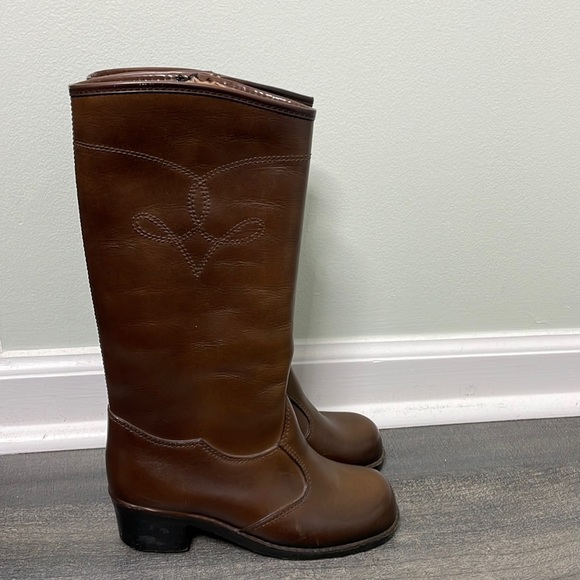 Rare vintage Dunham eskipets brown lined zipper boots size 5 - Picture 1 of 10